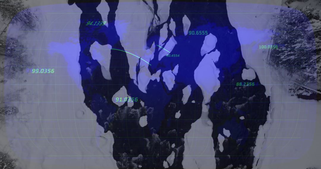 Satellite Tracking Ice Melting with Geospatial Data and Grid Overlay