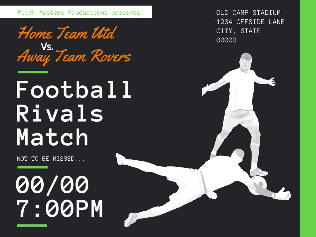 Dynamic Football Rivals Match Sporting Event Announcement