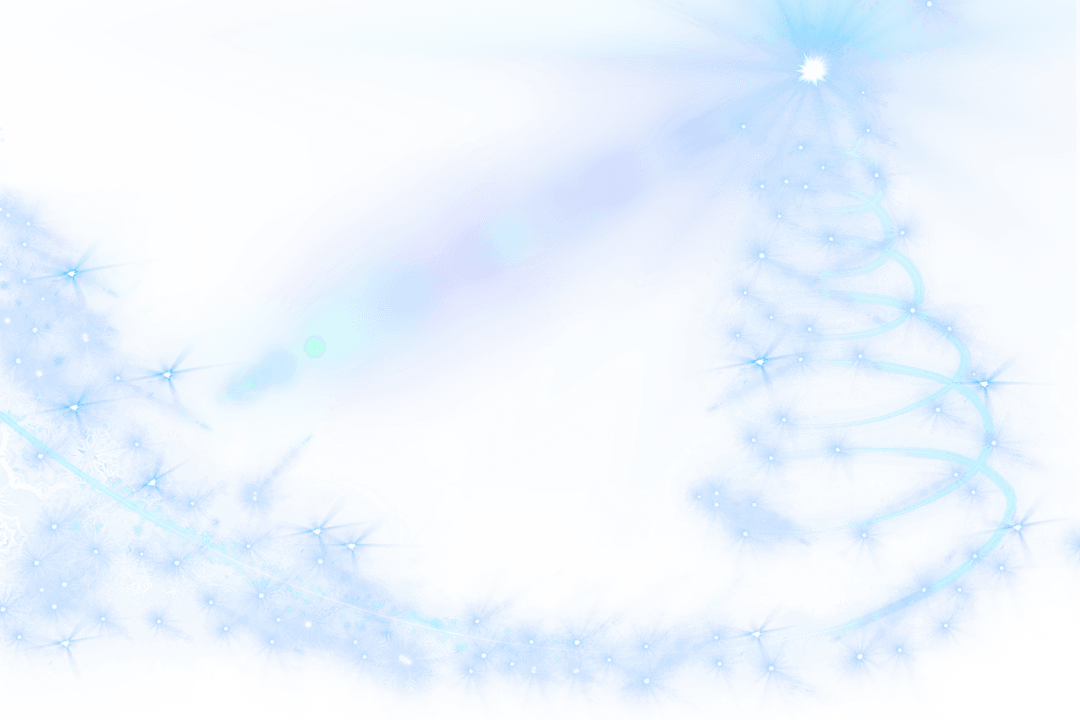 Dreamy Glittering Christmas Tree with Transparent Background