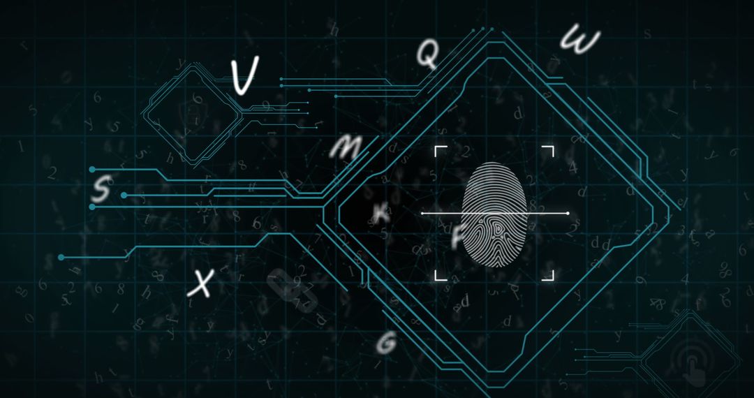 Fingerprint Integration in Digital Security Interface Concept