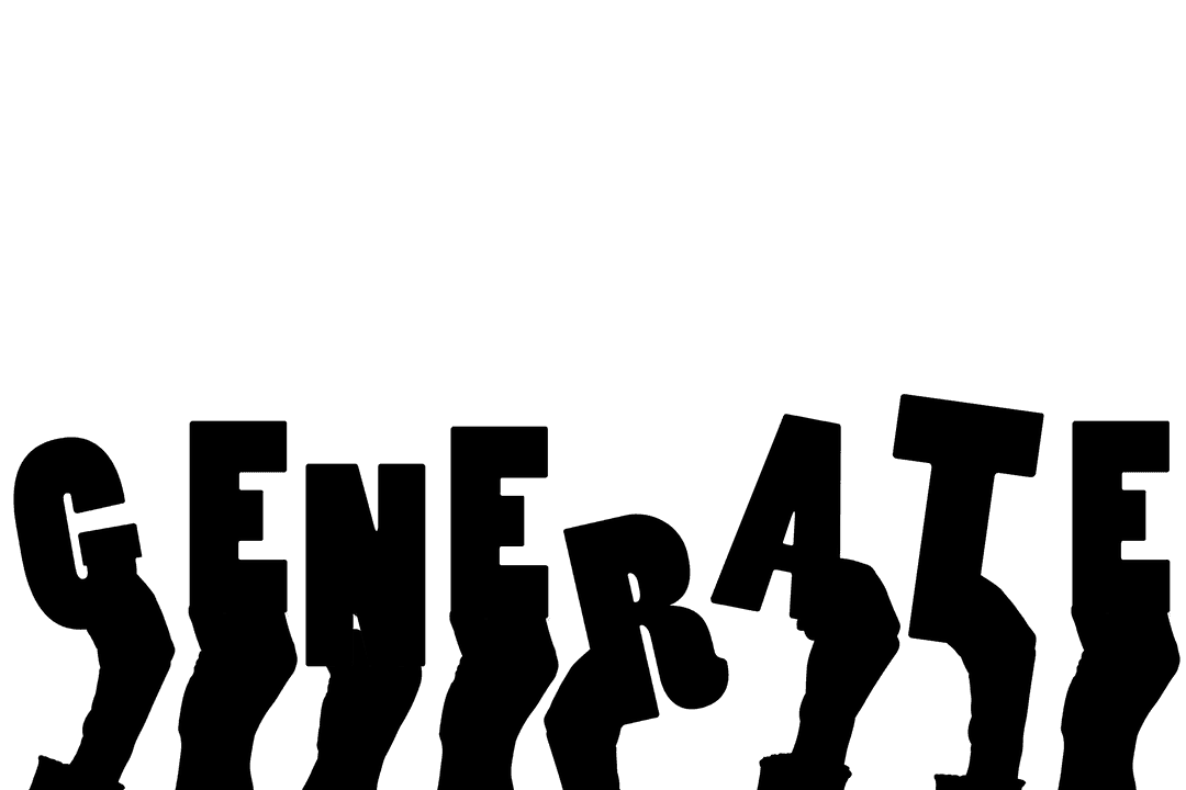 Digital Hands with Generate Text on Transparent Background