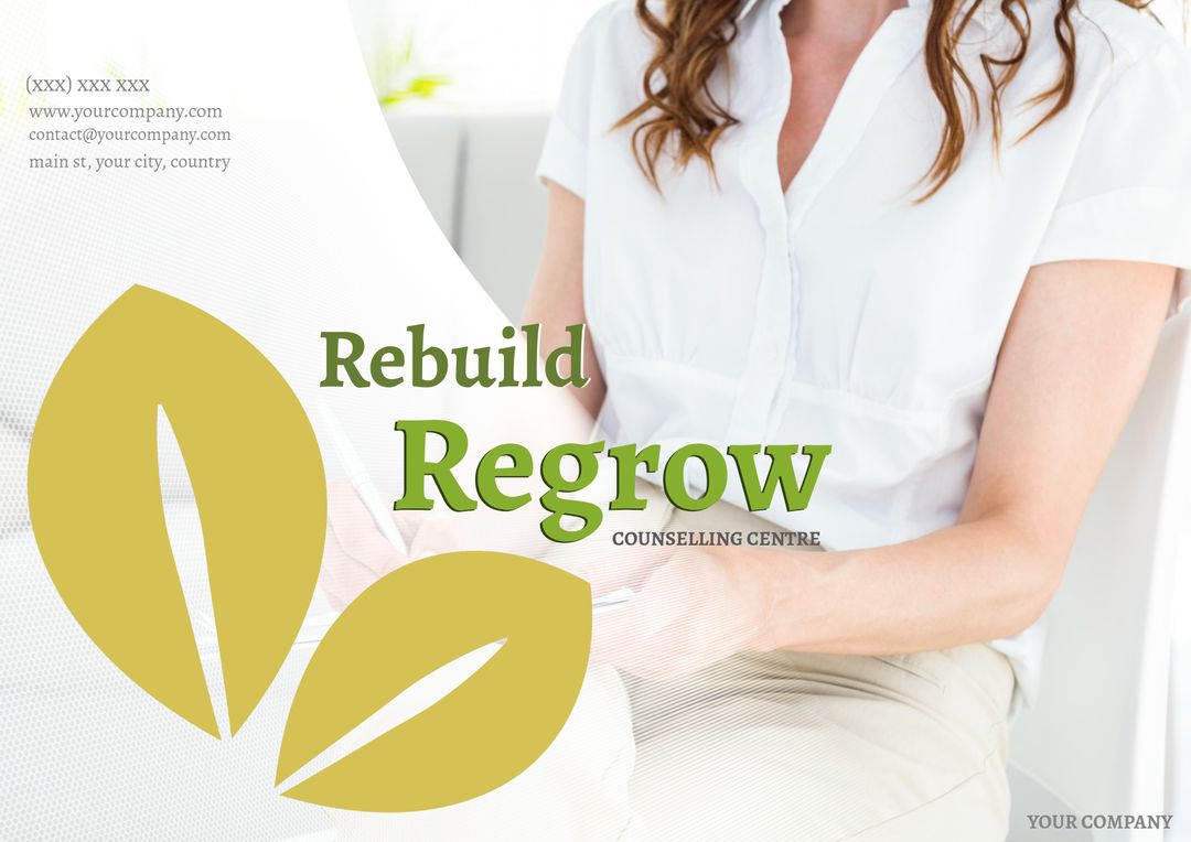 Wellness Promotion Featuring Calm Woman Symbolizing Renewal