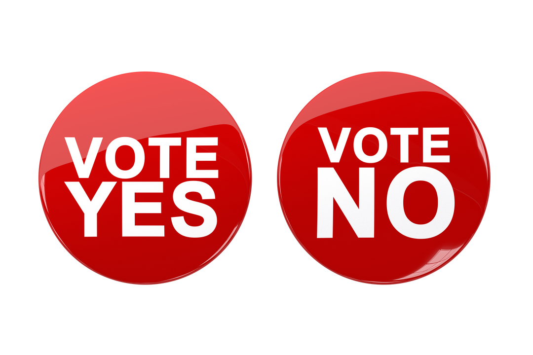 Vote Yes and Vote No Buttons on Transparent Background for Political Campaigns - Download Free Stock Images Pikwizard.com