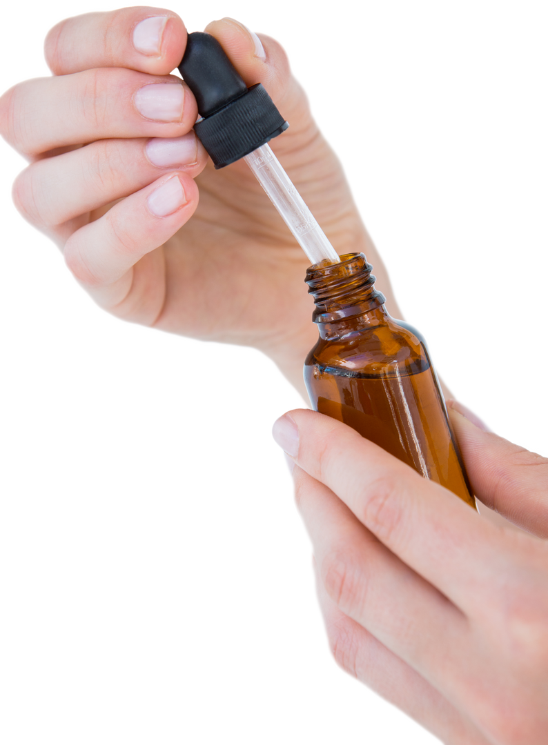 Person Holding Medicine Dropper Bottle, Transparent Background - Download Free Stock Images Pikwizard.com