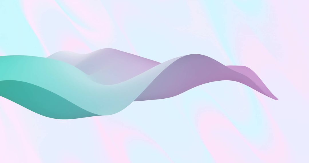 Abstract Pastel Waves Over Soft Gradient Background