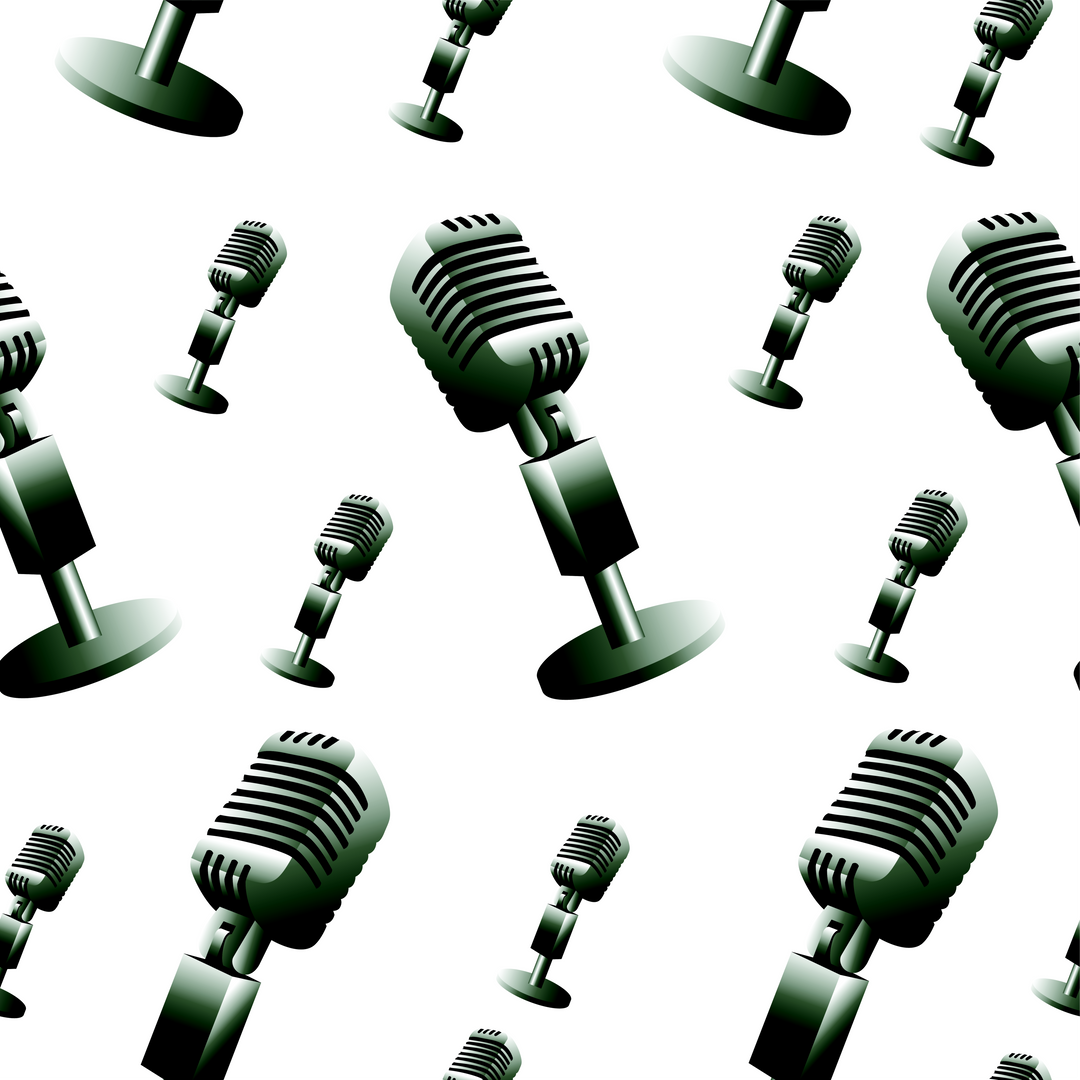 Standing Microphone Pattern on Transparent Background for Design or Mock-Up - Download Free Stock Images Pikwizard.com