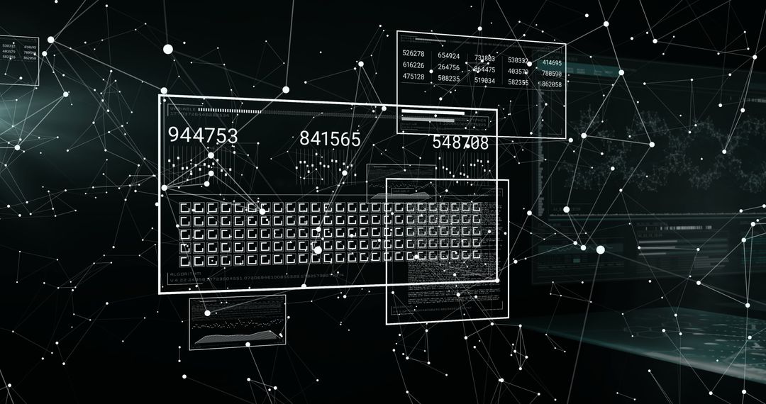 Digital Network with Coding Grid Overlay and Numeric Metrics