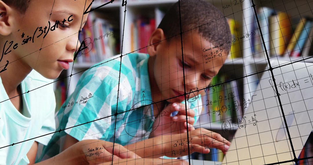 Young Students Solving Equations with Overlayed Mathematical Graphs