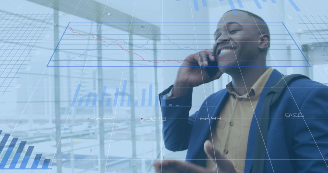 Successful Businessman Analyzing Data While on Phone