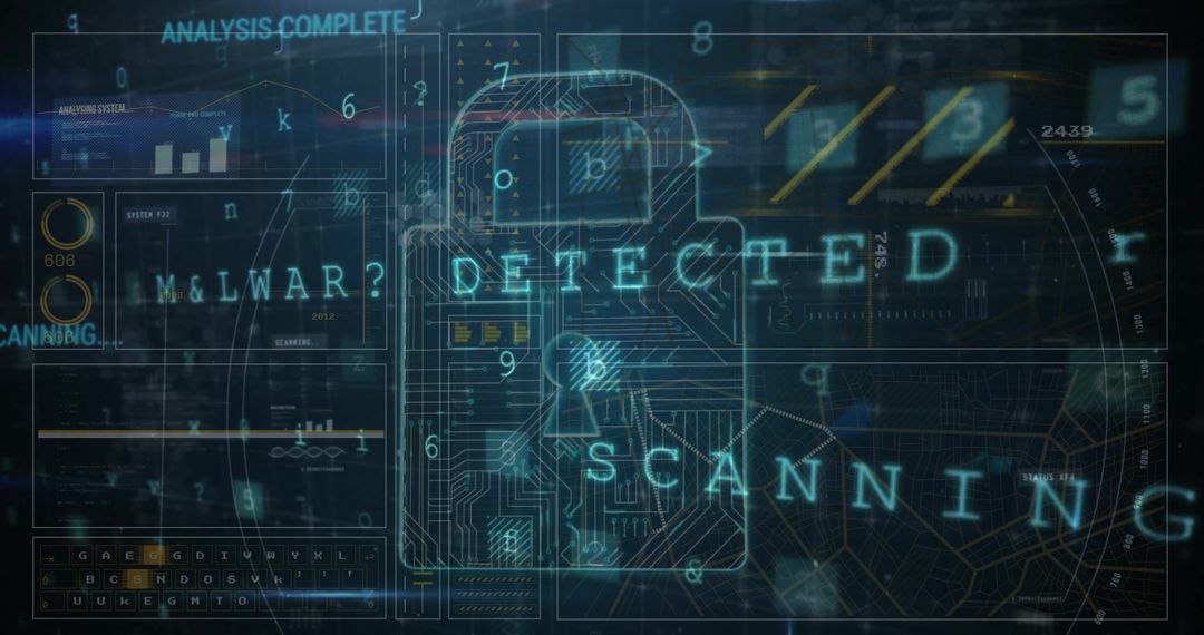 Digital Lock with Cybersecurity Analysis Overlay