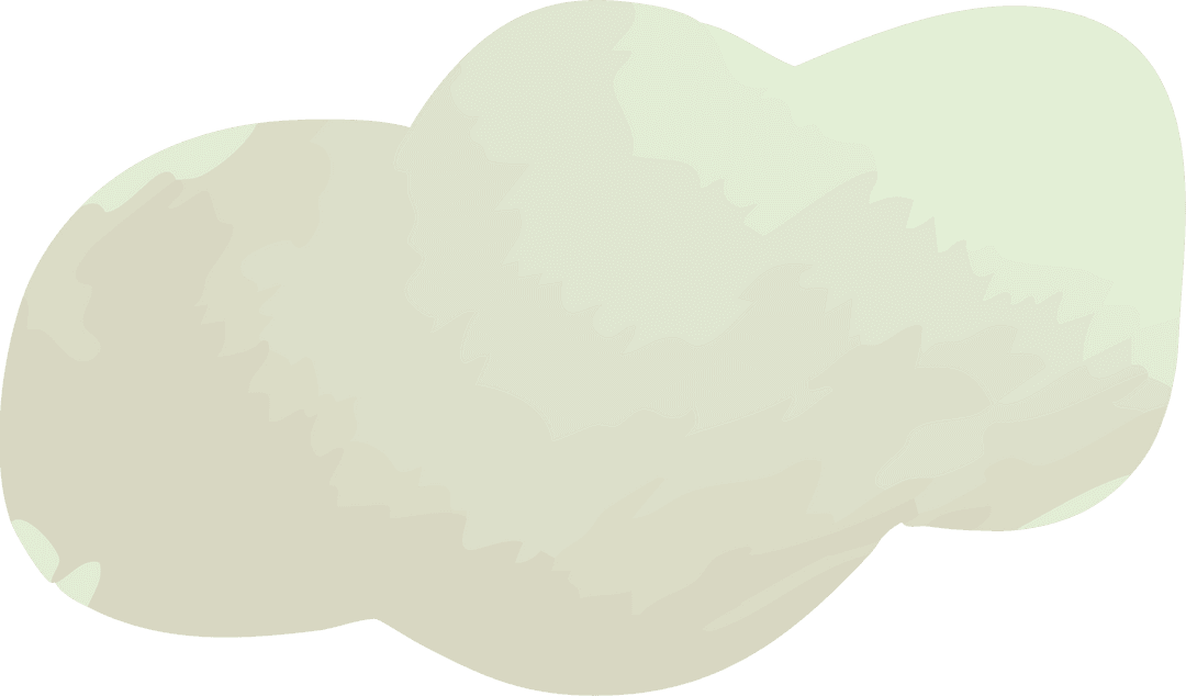 Organic Fluid Form on Transparent Background with Soft Cream Shades