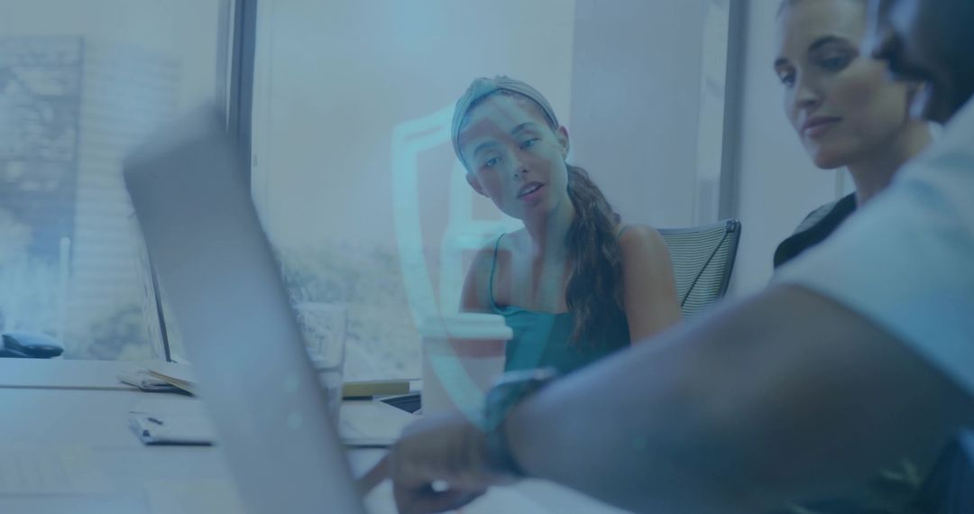 Collaborating Professionals in Modern Office Environment