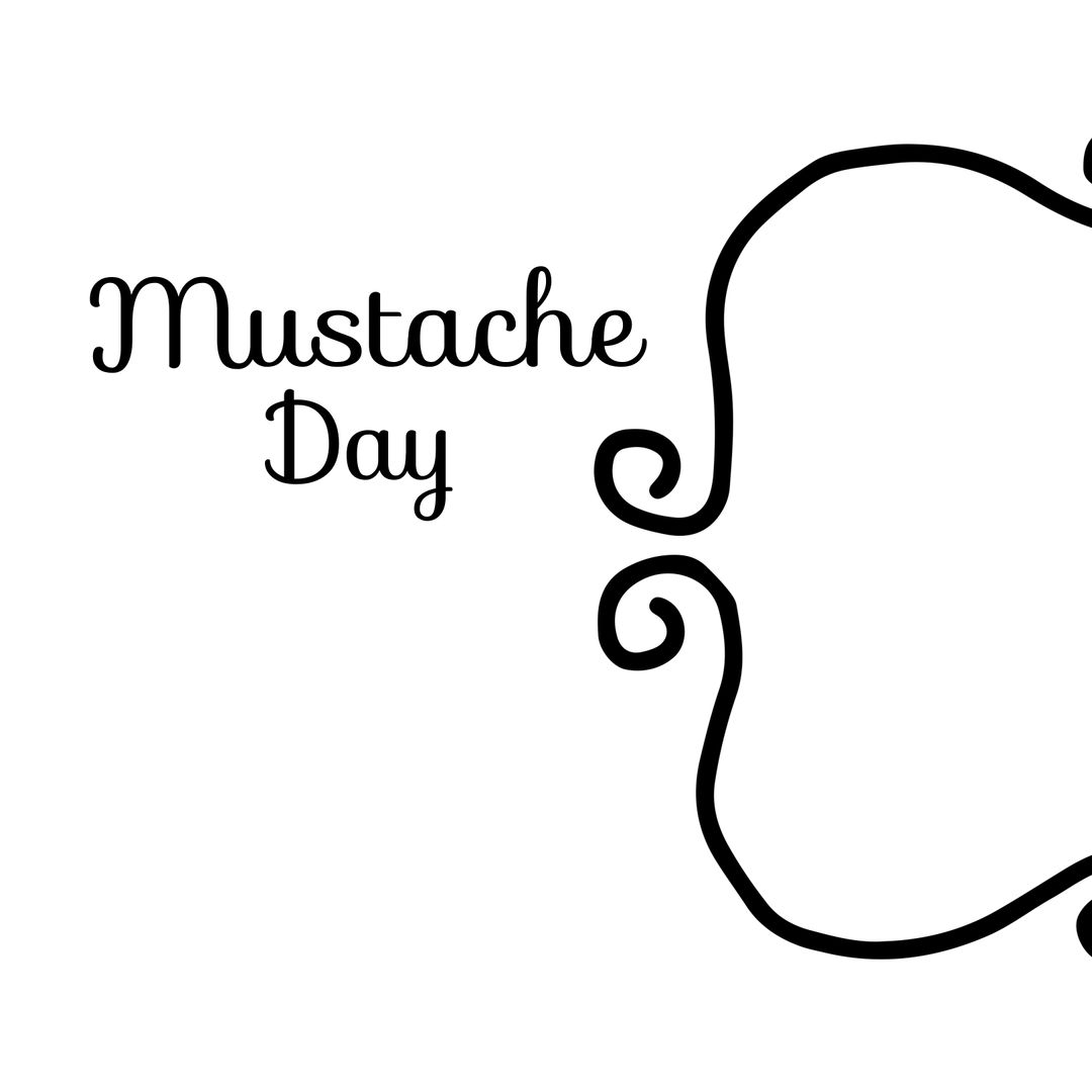 Decorative Mustache Day Template for Celebrations