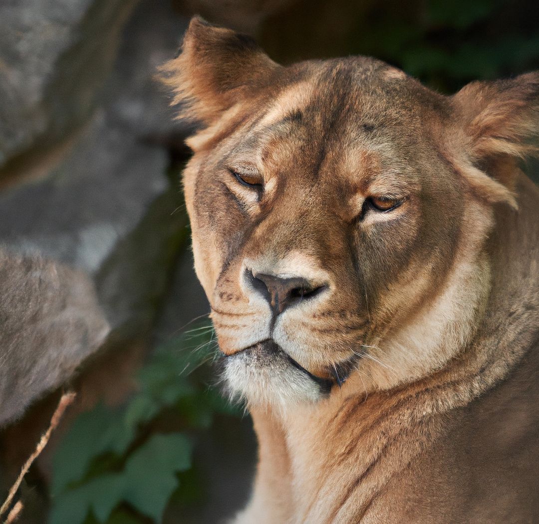 Portrait of Relaxing African Lioness in Natural Habitat - Free Images, Stock Photos and Pictures on Pikwizard.com