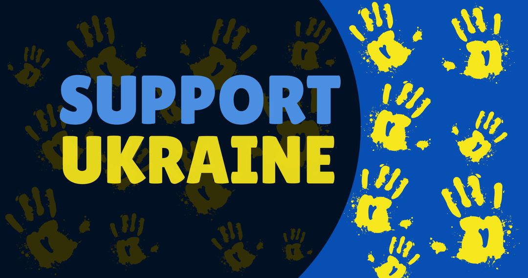 Support Ukraine in Times of Crisis with Yellow Handprints - Free Images, Stock Photos and Pictures on Pikwizard.com