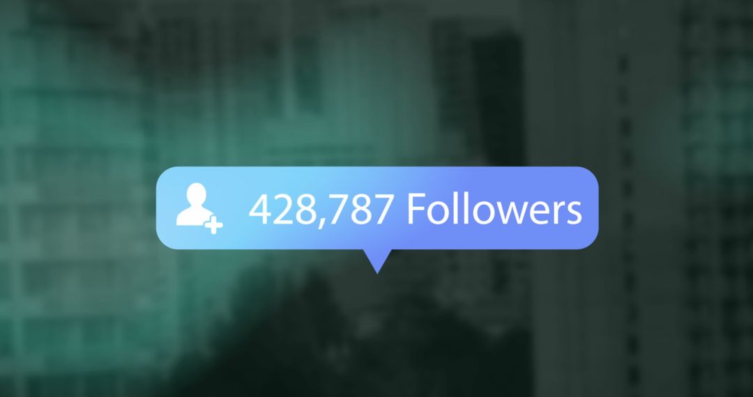 Social Media Follower Count Icon in Virtual Interface
