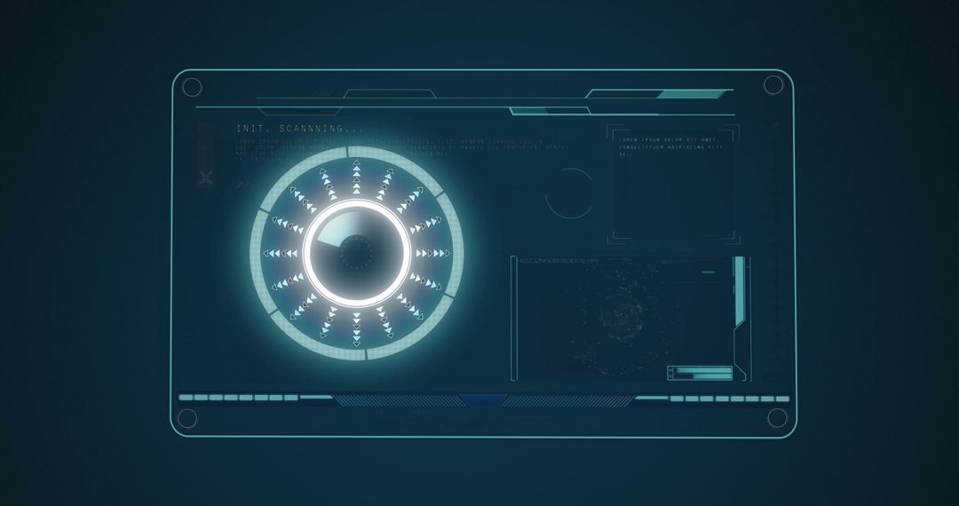 Futuristic Digital Interface Scanning Data Screen