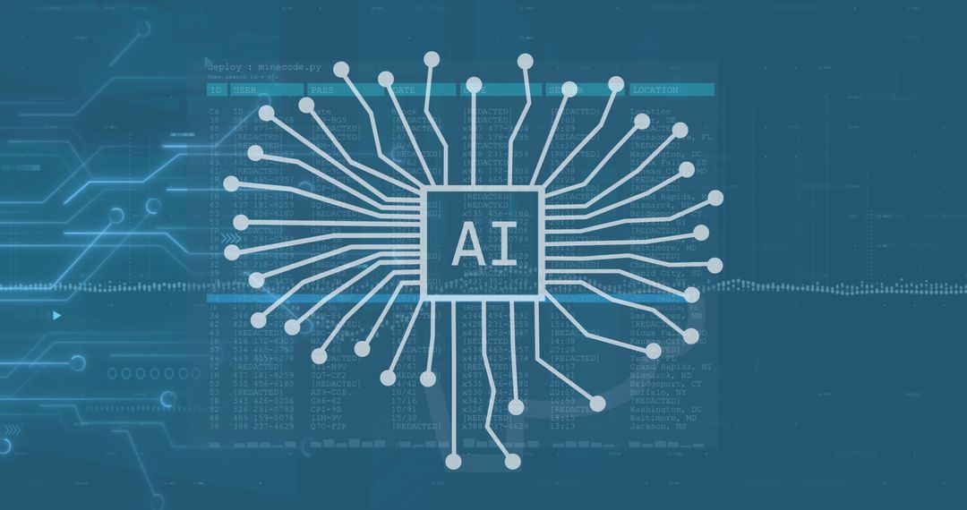 Artificial Intelligence Data Processing Network Concept - Free Images, Stock Photos and Pictures on Pikwizard.com