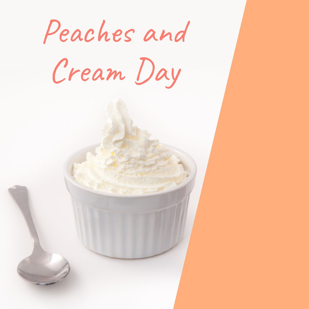 Peaches and Cream Day Dessert Celebration Concept