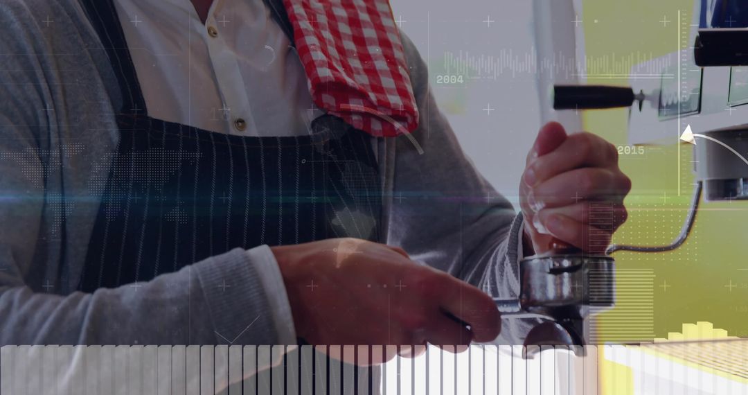 Barista Tamp Fore Ensuring Precise Espresso Shot Preparation