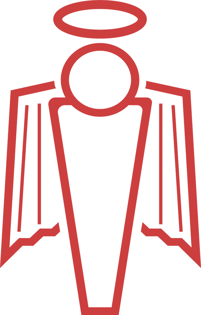 Transparent Icon of Red Angel with Halo and Wings - Download Free Stock Images Pikwizard.com
