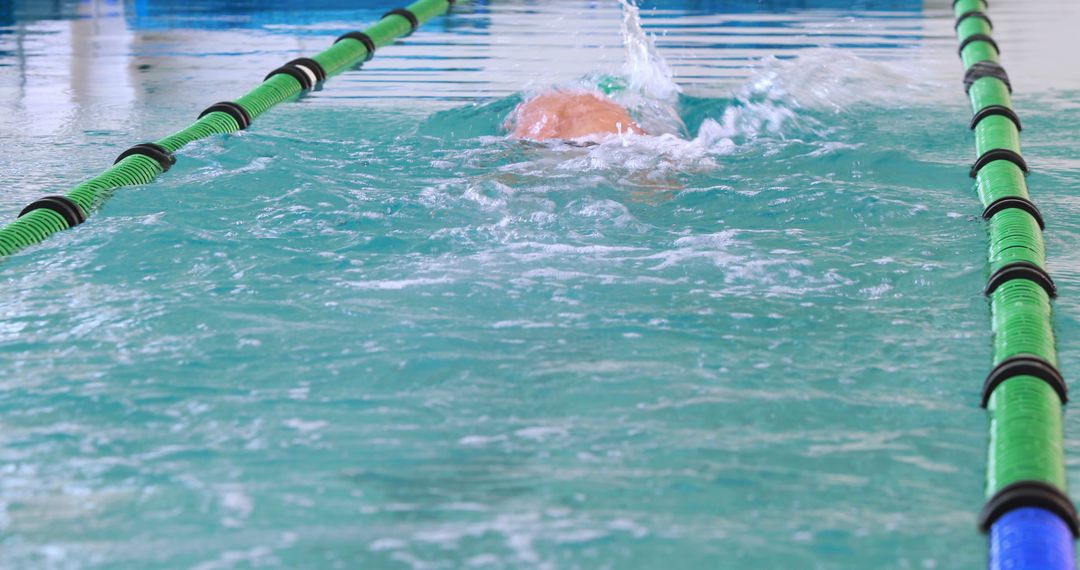 Swimmer in Action in Lap Pool Training - Free Images, Stock Photos and Pictures on Pikwizard.com