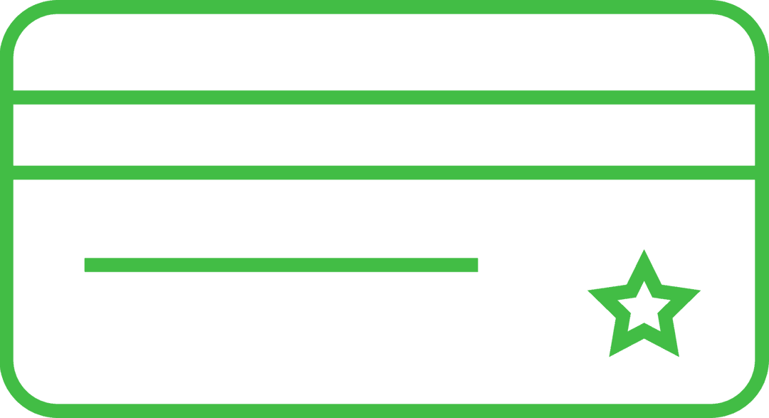 Green Gift Tag Illustration with Blank Space and Star on Transparent Background