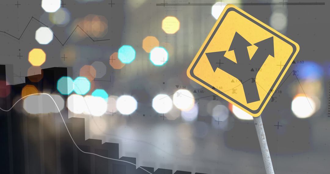 Financial Data Processing with Road Sign in Cityscape