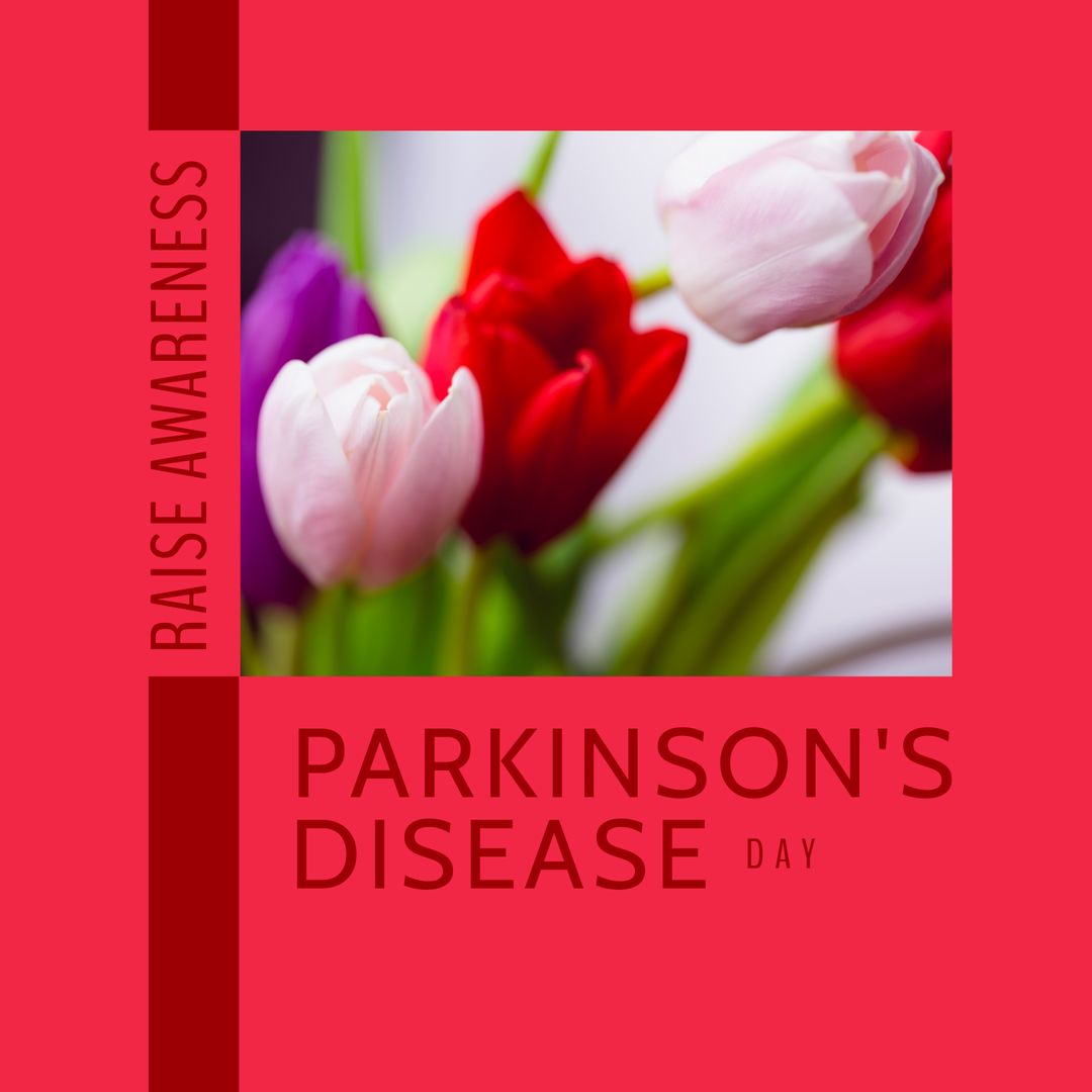 Parkinson's Disease Awareness Day with Colorful Tulips