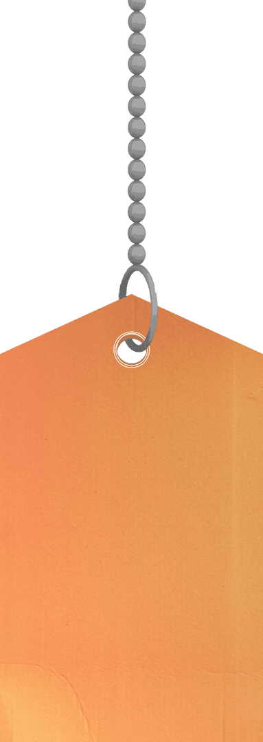 Transparent Brown Tag With Chain for Copy Space Concepts