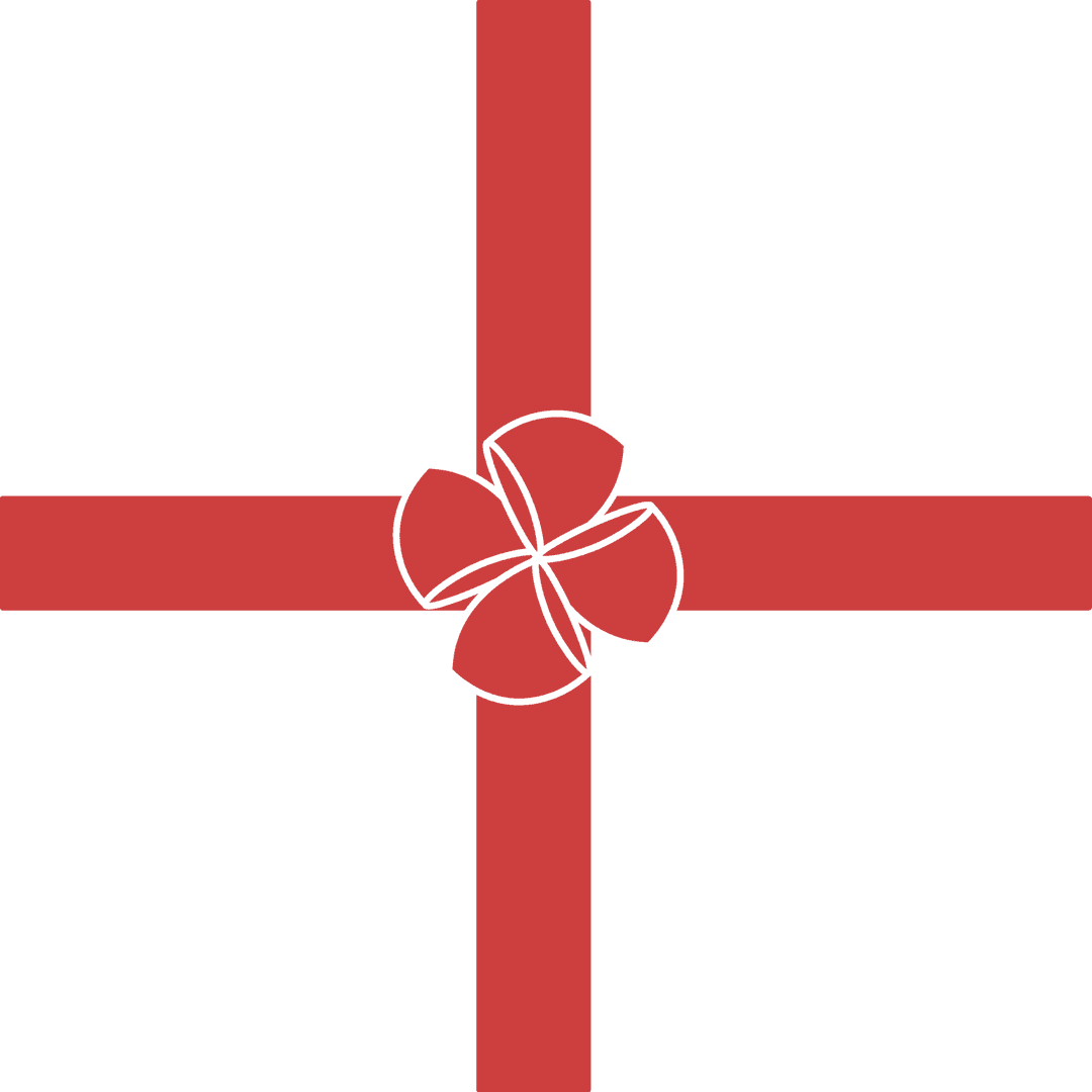 Red Gift Box Outline on Transparent Background Illustration