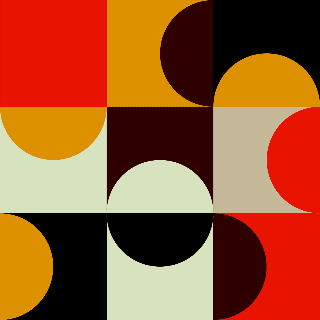 Retro Geometric Abstraction on Transparent Background