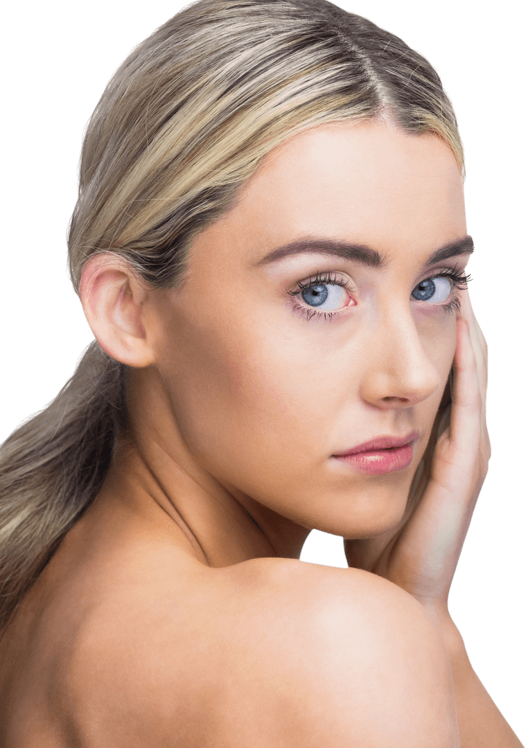 Portrait of Woman with Transparent Background Posin