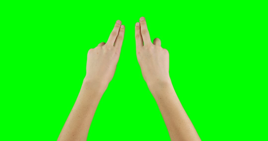 Hands Pointing Up on Green Background - Free Images, Stock Photos and Pictures on Pikwizard.com