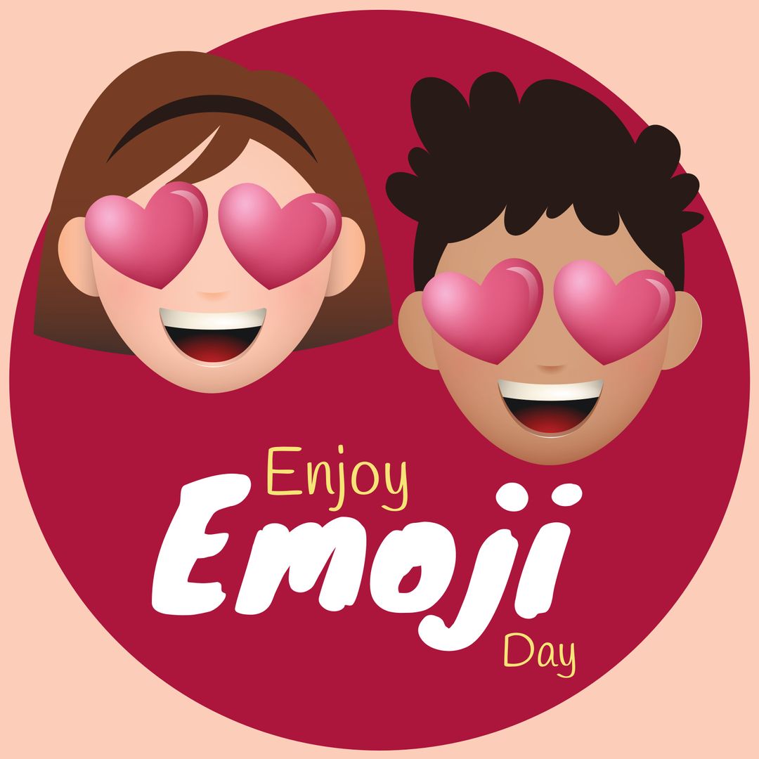 Creative Emoji Day Design with Lovers’ Emoticons