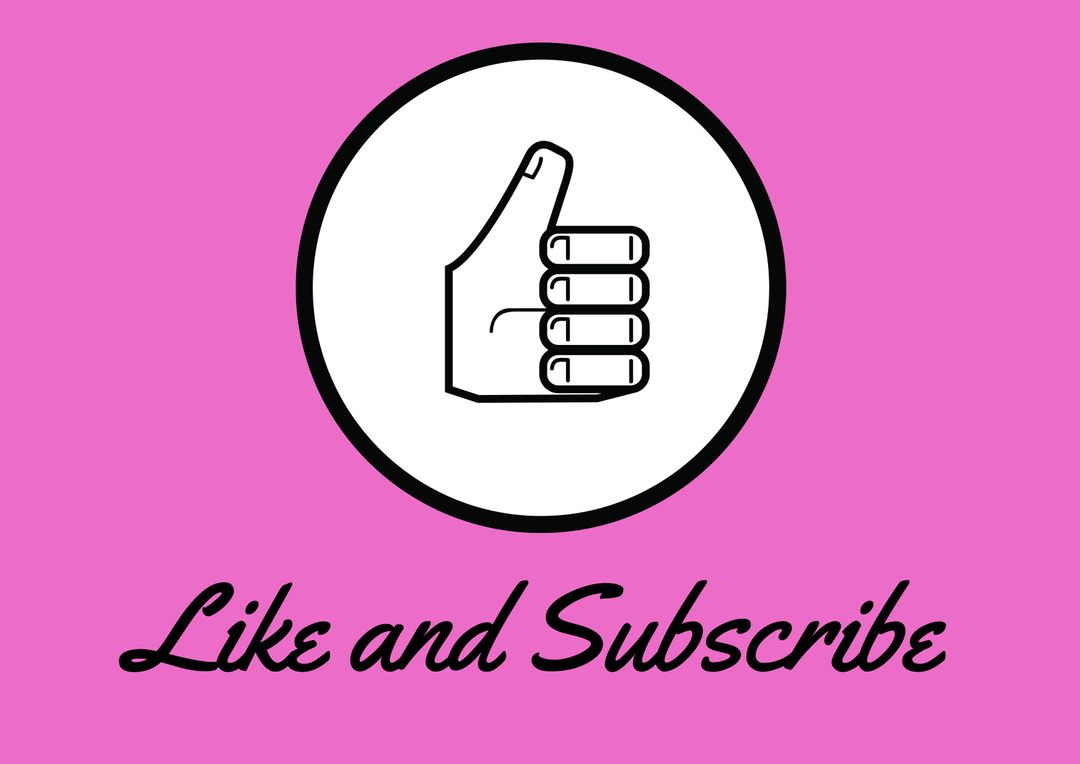 Like and Subscribe Text with Thumbs Up Icon on Pink Background - Download Free Stock Templates Pikwizard.com