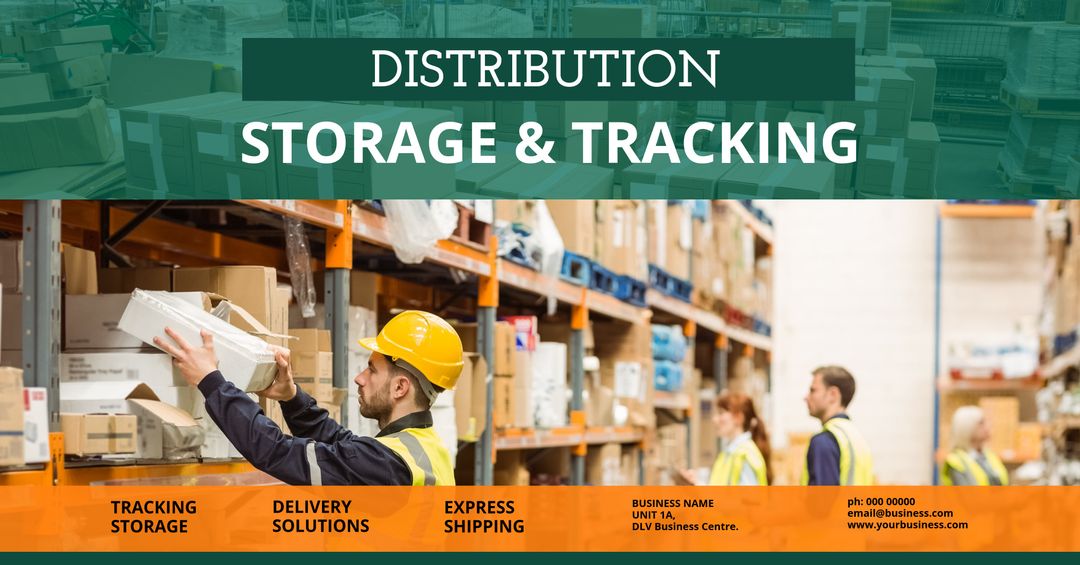 Warehouse Workers Tracking Inventory for Efficient Distribution - Download Free Stock Templates Pikwizard.com