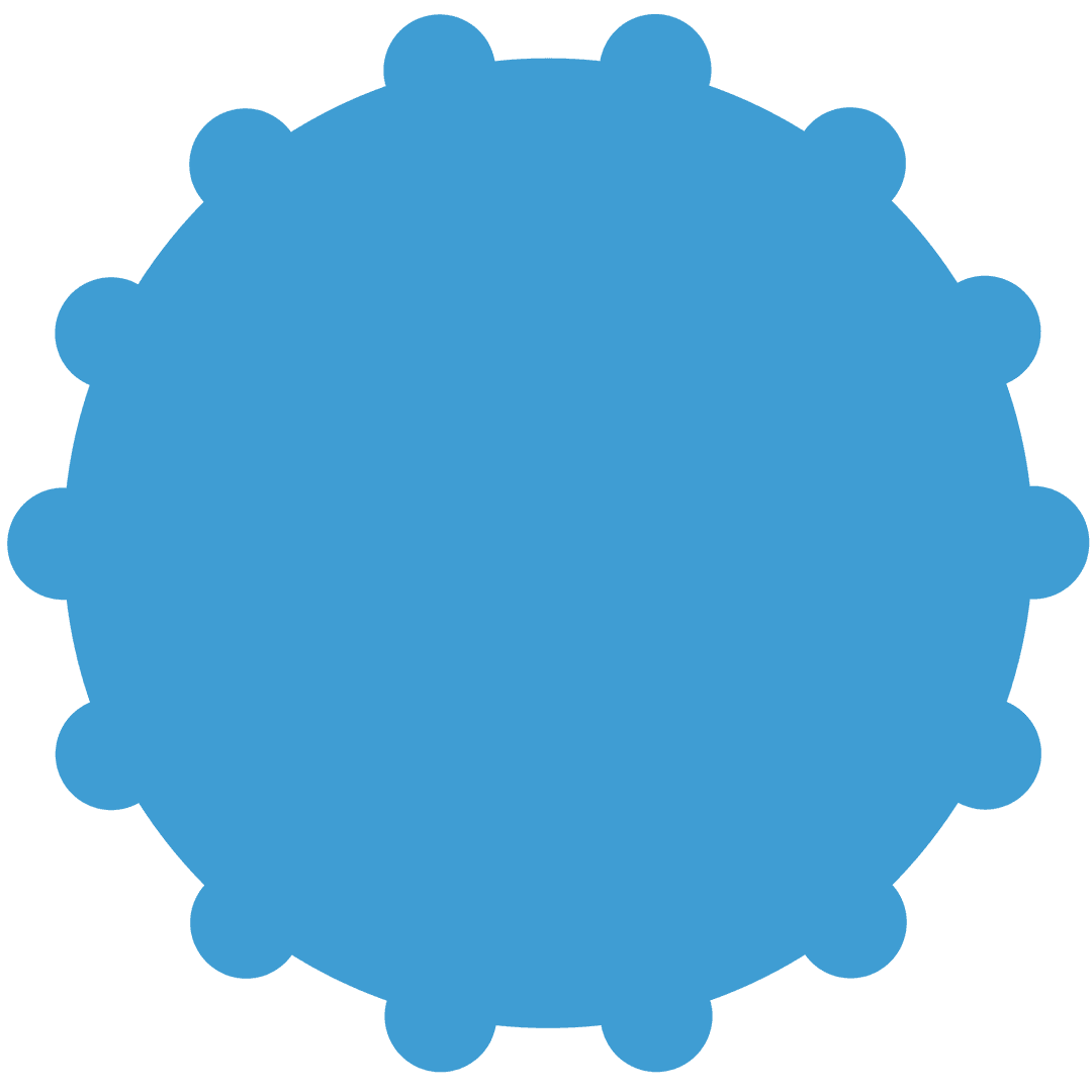 Blue Abstract Shape Isolated on Transparent Background