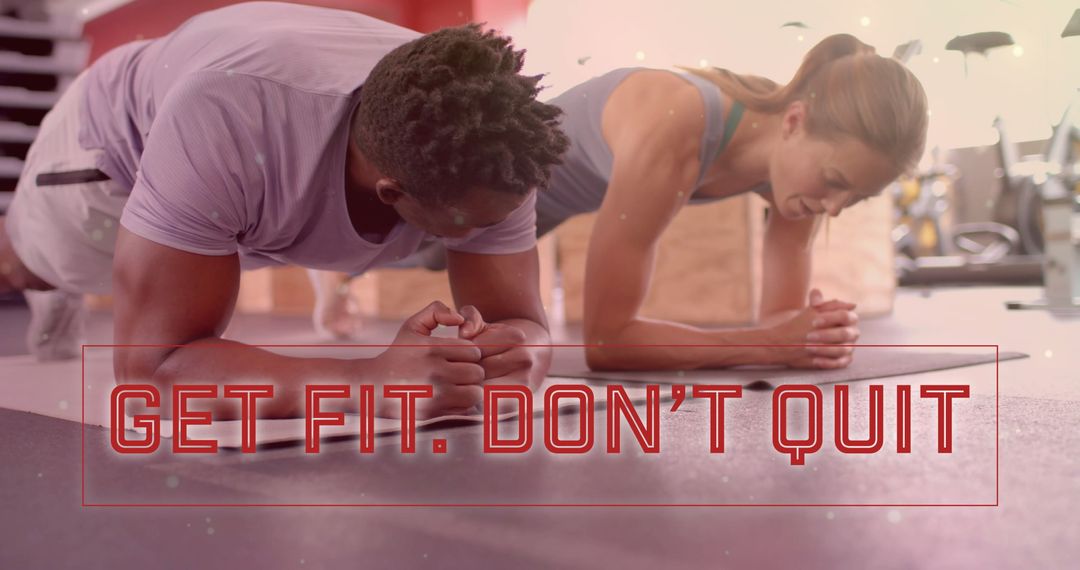 Diverse Fitness Duo Exercising Together Discover Strength