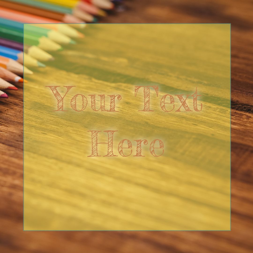 Colorful Wooden Pencils and Your Text Placeholder on Wooden Surface - Download Free Stock Templates Pikwizard.com