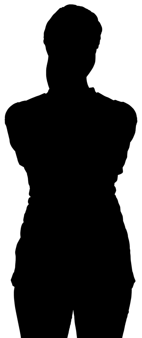 Transparent Silhouette of Woman in Motion