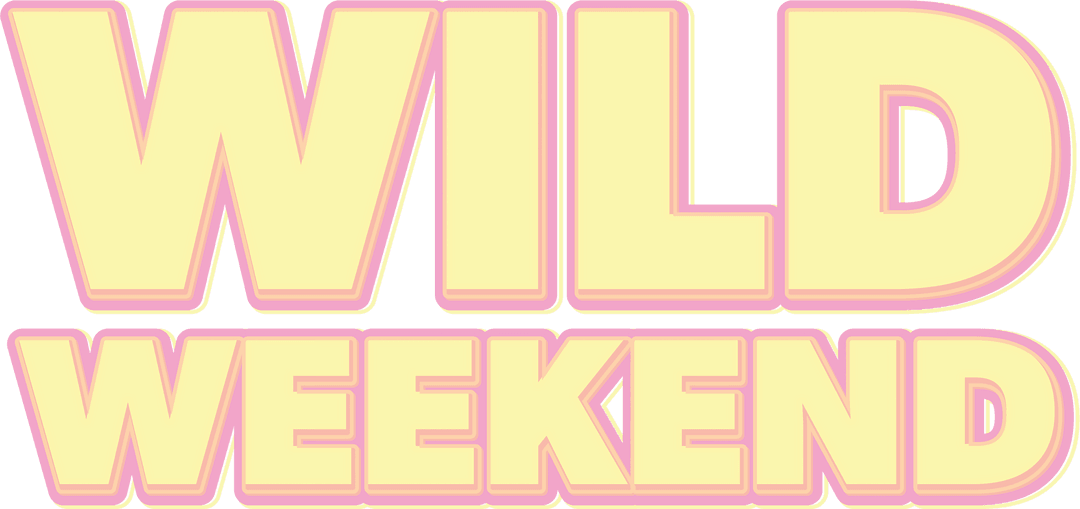 Wild Weekend Text on Transparent Background Party Celebration Concept