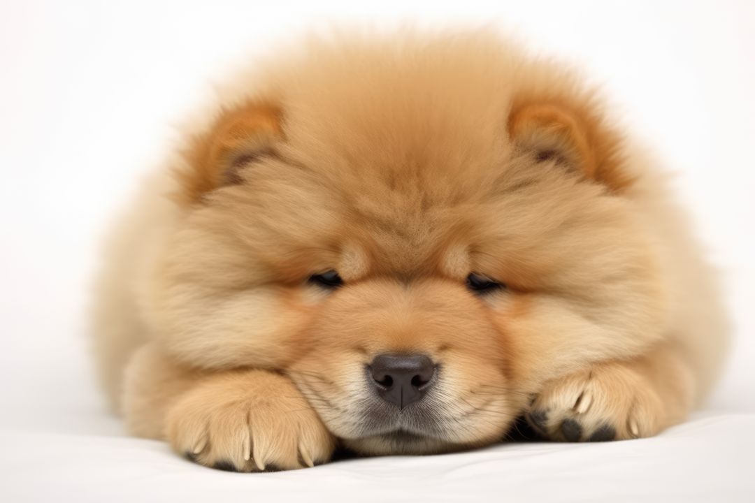 Fluffy Chow Chow Puppy Lying Down - Free Images, Stock Photos and Pictures on Pikwizard.com