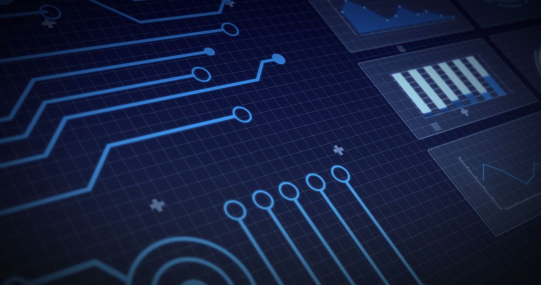 Digital Data Processing Interface with Graphs and Grids - Free Images, Stock Photos and Pictures on Pikwizard.com