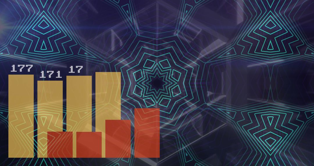 abstract digital interface with data visualization on dark background - Free Images, Stock Photos and Pictures on Pikwizard.com