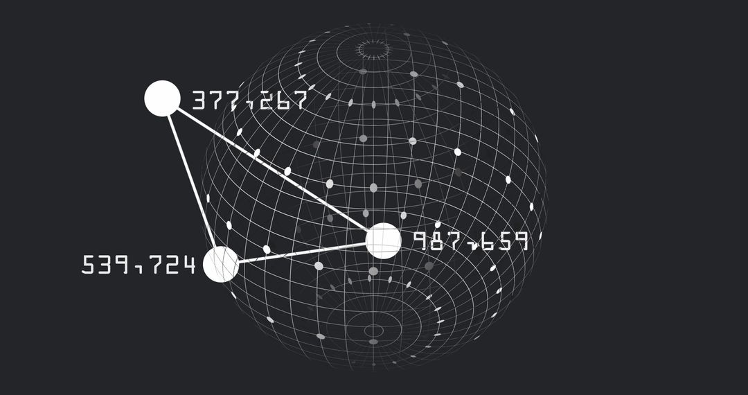 Futuristic Digital Network Connections on Globe Visualization