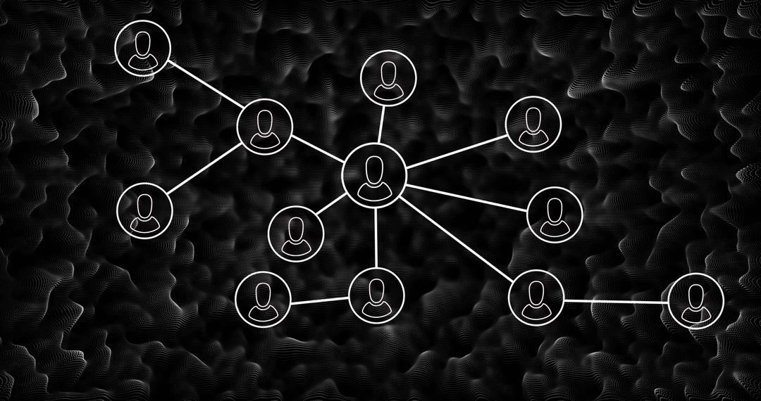 Digital Networking Concept with Central Hub and Connections