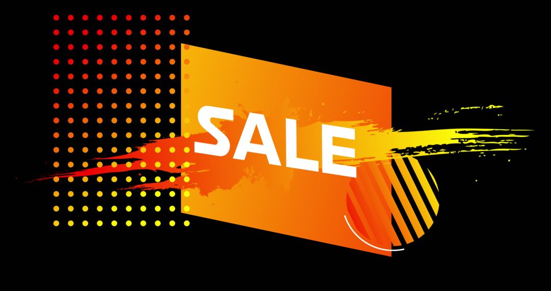 Dynamic Sale Banner with Vibrant Geometric Shapes