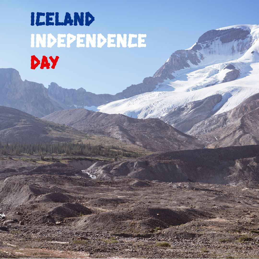 Icelandic Mountains Celebrating Independence Day