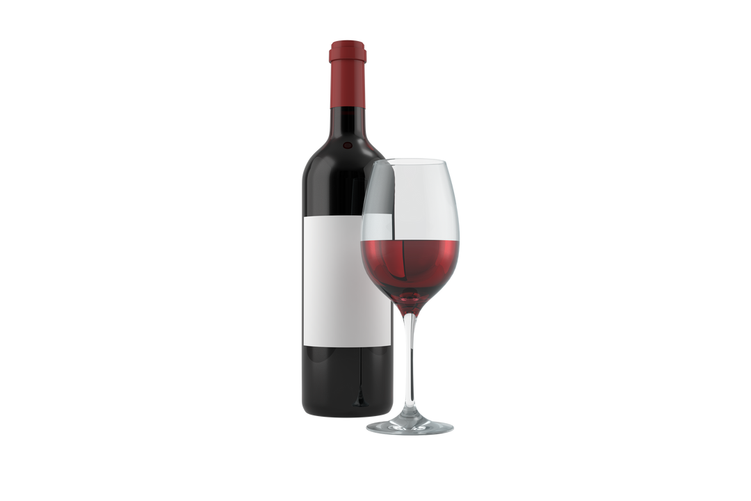 Transparent Background Wine Bottle and Glass of Red Wine - Download Free Stock Images Pikwizard.com